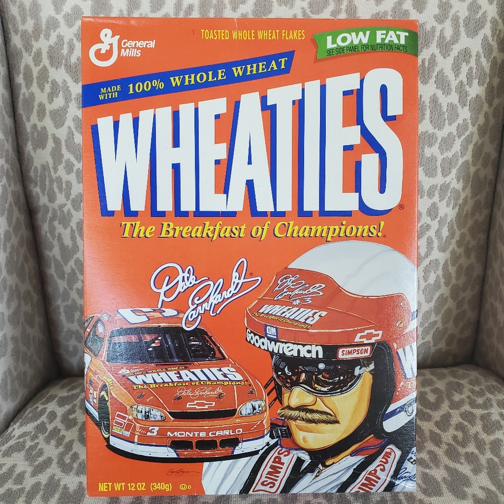 Vintage 1997 Wheaties cereal box Nascar Dale Earnhardt #3 GM Goodwrench